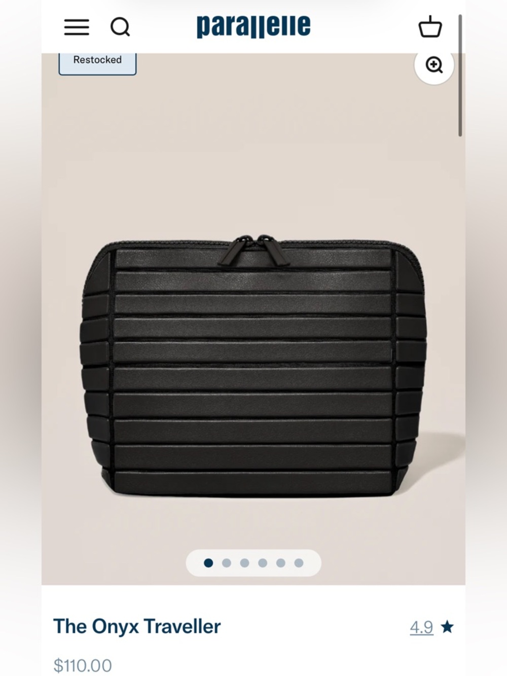 Parallelle The Onyx Traveller Zip - Black MEDIUM